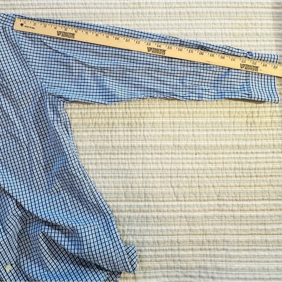 Tommy Hilfiger Blue Checkered Men’s Button Up, Size L - Picture 10 of 11